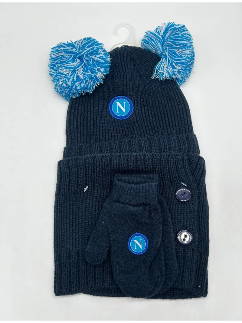 Acquista ora COMPLETO LANA CAPPELLO SCIARPA GUANTI BAMBINO ZERO&CO. SSC NAPOLI 90661 su nonsolointimo1994.com