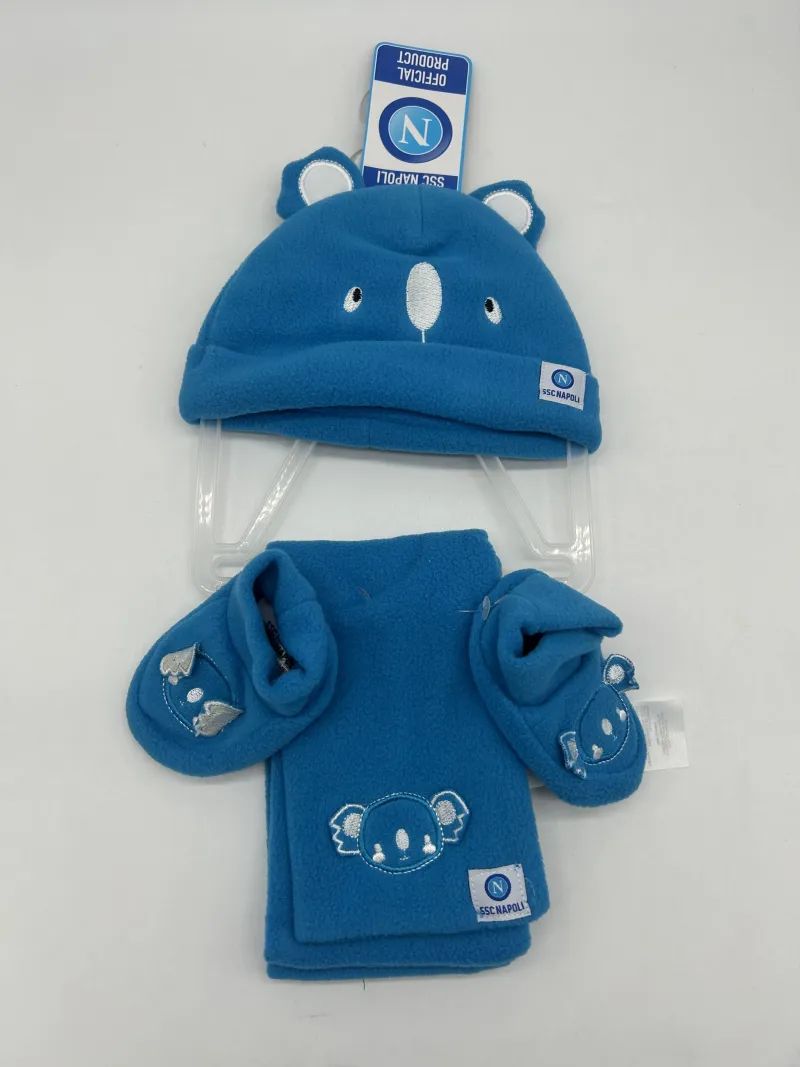 Acquista ora COMPLETO MICROPILE CAPPELLO SCIARPA GUANTI NEONATO ZERO&CO SSC NAPOLI 90567 su nonsolointimo1994.com