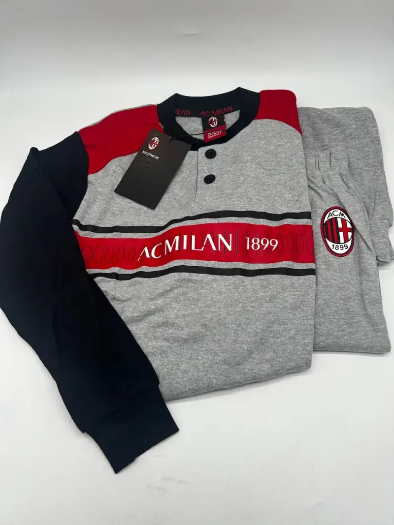 Acquista ora PIGIAMA RAGAZZO SOTTUOMO CALDO COTONE SICEM AC MILAN MI15068 su nonsolointimo1994.com
