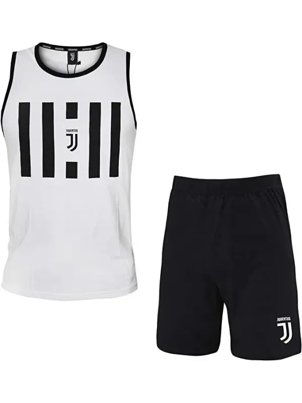 Acquista ora PIGIAMA COMPLETO UOMO COTONE 100% CANOTTA PANTALONCINO FC JUVENTUS B2JU14077 su nonsolointimo1994.com