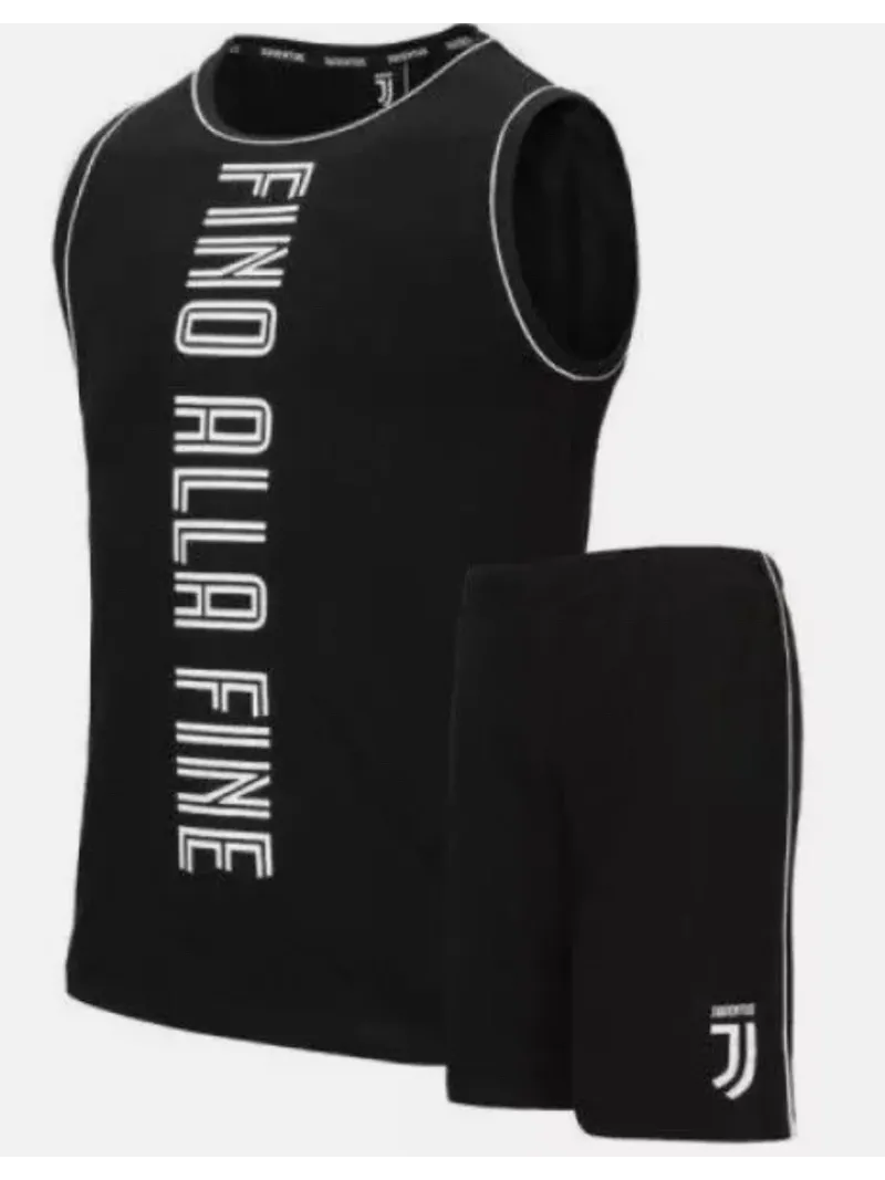 Acquista ora PIGIAMA COMPLETO UOMO COTONE 100% CANOTTA PANTALONCINO FC JUVENTUS B2JU14077 su nonsolointimo1994.com