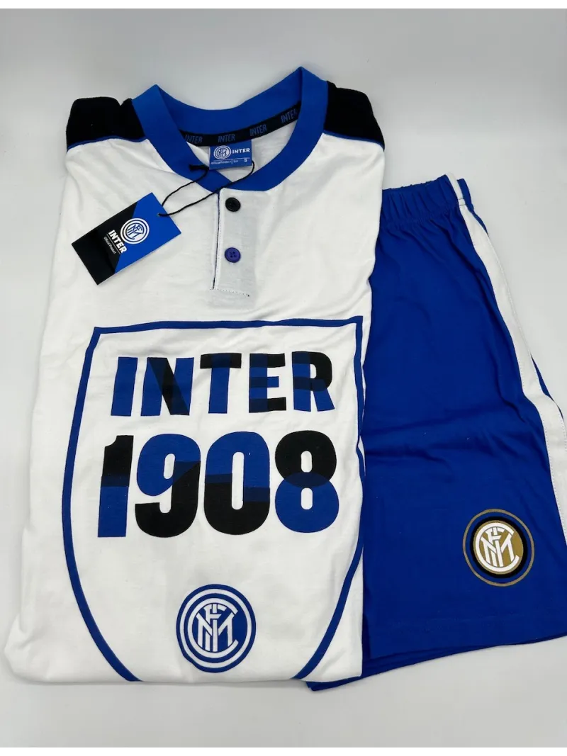 Acquista ora PIGIAMA UOMO COTONE 100% MEZZA MANICA PANTALONCINO RESTOCK RETRO' SICEM FC INTER IN14047 su nonsolointimo1994.com