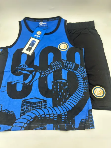 Acquista ora PIGIAMA COMPLETO UOMO COTONE 100% CANOTTA PANTALONCINO FC JUVENTUS B2JU14077 su nonsolointimo1994.com 2