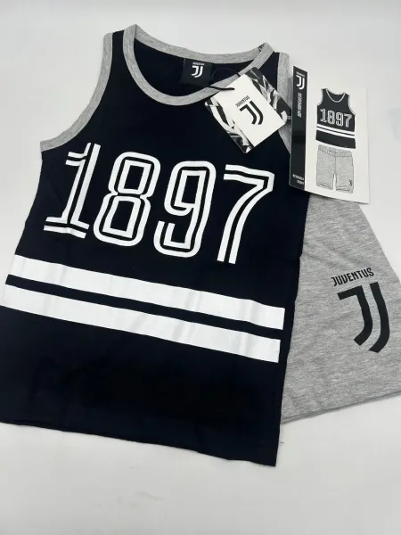 Acquista ora copia di PIGIAMA BAMBINO COTONE 100% CANOTTA PANTALONCINO SICEM FC JUVENTUS b2ju16067 su nonsolointimo1994.com