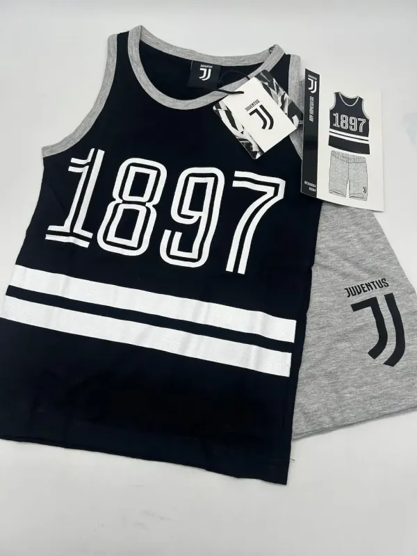 Acquista ora copia di PIGIAMA BAMBINO COTONE 100% CANOTTA PANTALONCINO SICEM FC JUVENTUS b2ju16067 su nonsolointimo1994.com