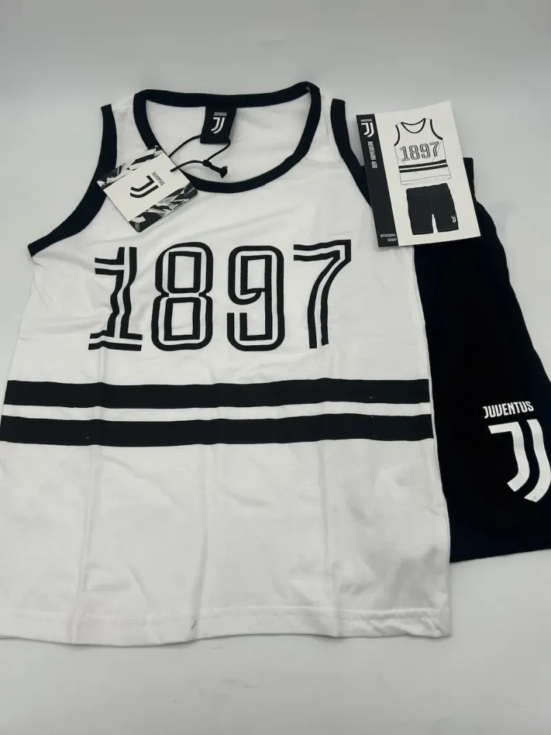 Acquista ora copia di PIGIAMA BAMBINO COTONE 100% CANOTTA PANTALONCINO SICEM FC JUVENTUS b2ju16067 su nonsolointimo1994.com