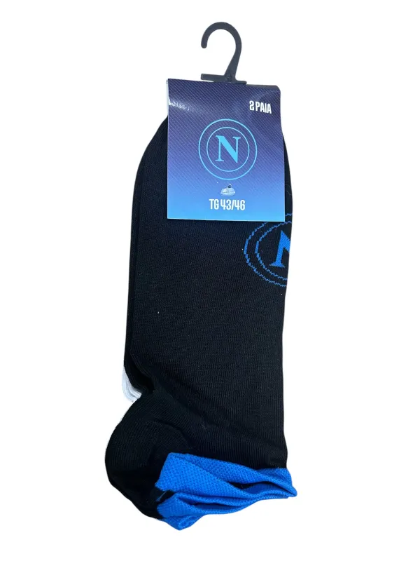 Vendita POMPEA Pack 3 Paia Fantasmini Unisex Uomo e Donna Blu Nero Bianco Cotone