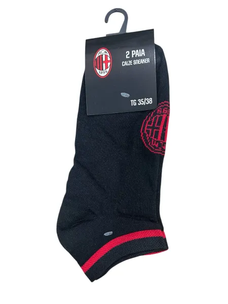 Vendita POMPEA Pack 3 Paia Fantasmini Unisex Uomo e Donna Blu Nero Bianco Cotone 2
