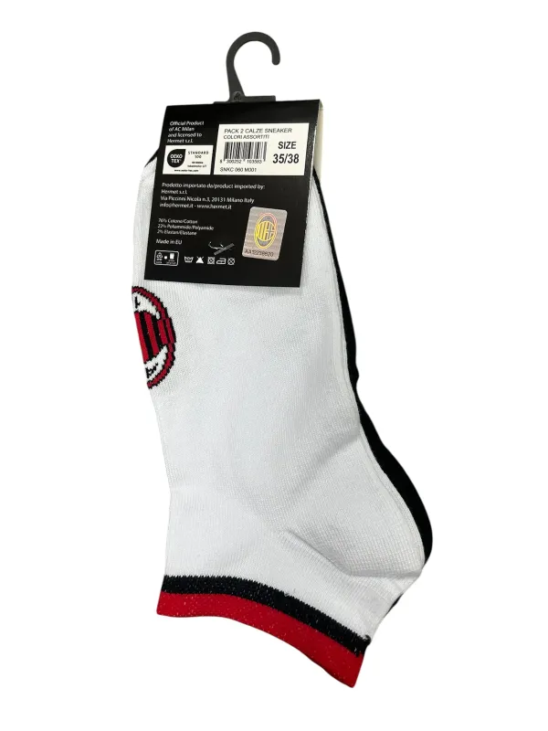 Vendita POMPEA Pack 3 Paia Fantasmini Unisex Uomo e Donna Blu Nero Bianco Cotone