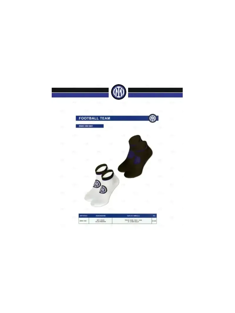 Vendita POMPEA Pack 3 Paia Fantasmini Unisex Uomo e Donna Blu Nero Bianco Cotone