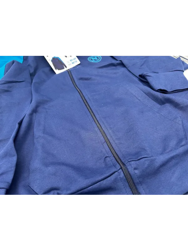 Acquista ora TUTA UOMO DA PASSEGGIO COTONE 100% FRENCH TERRY FULL ZIP COLLECTION 2025 HERMET SSC NAPOLI FLPNF102060 PTLNF102060