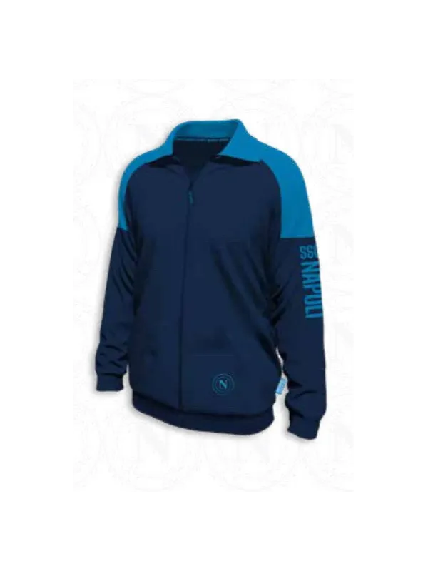 Acquista ora TUTA UOMO DA PASSEGGIO COTONE 100% FRENCH TERRY FULL ZIP COLLECTION 2025 HERMET SSC NAPOLI FLPNF102060 PTLNF102060
