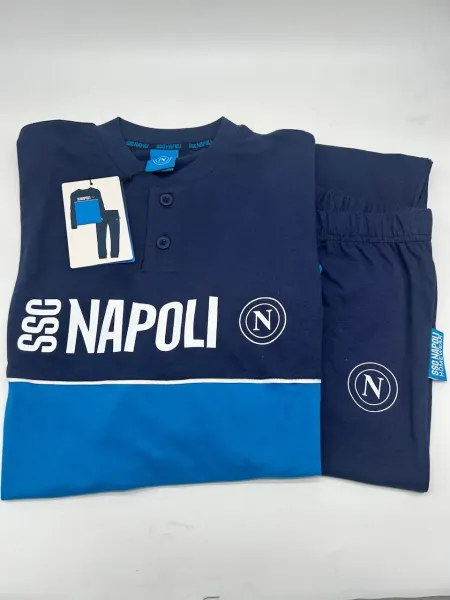 Acquista ora PIGIAMA UOMO MANICA LUNGA COTONE 100% COLLECTION 2025 HERMET SSC NAPOLI PIGNT102110 su nonsolointimo1994.com 2