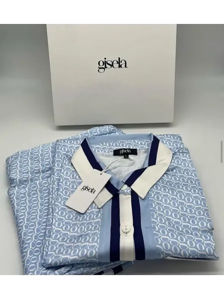 Acquista ora PIGIAMA DONNA LUNGO RASO GISELA Monogramma su nonsolointimo1994.com