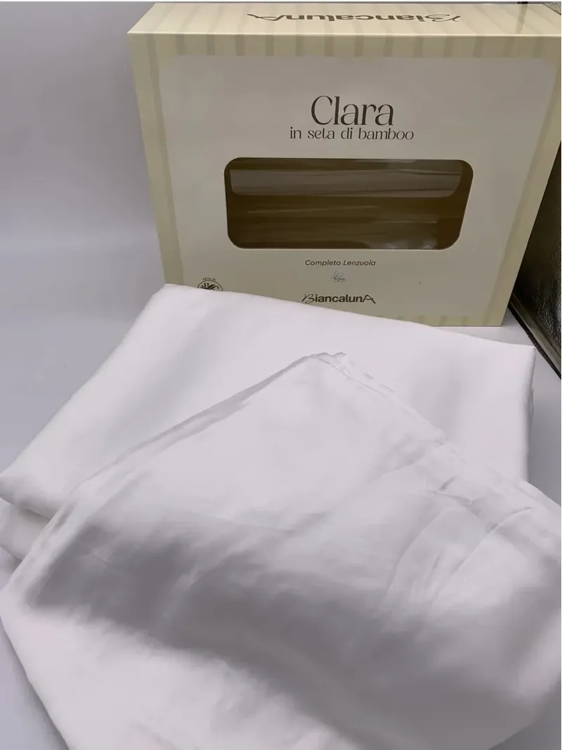 Acquista ora COMPLETO LETTO MATRIMONIALE SETA DI BAMBOO Clara su nonsolointimo1994.com