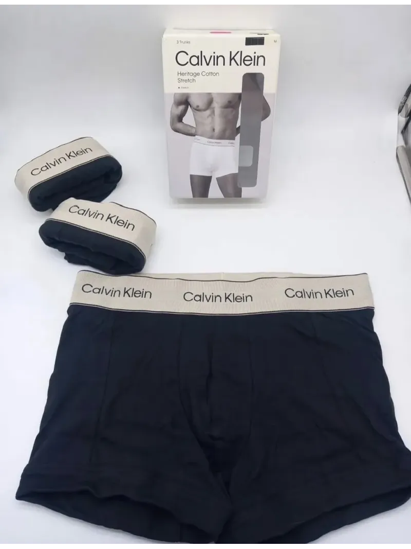Acquista ora TRIPACK BOXER UOMO CALVIN KLEIN Heritage cotton stretch su nonsolointimo1994.com