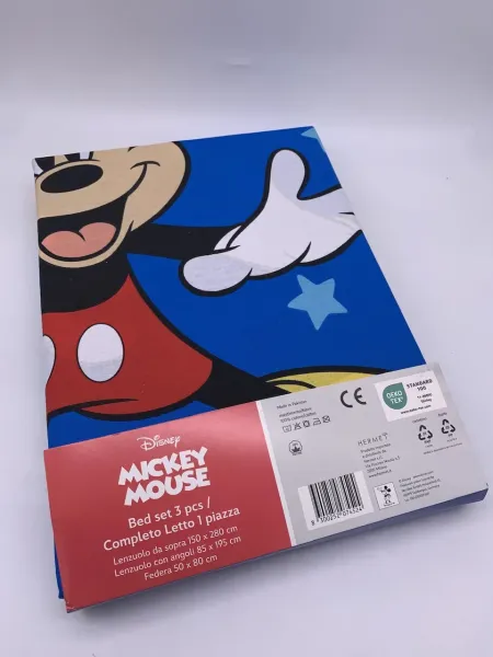 Acquista ora COMPLETO LETTO SINGOLO MICKEY MOUSE 074524 su nonsolointimo1994.com