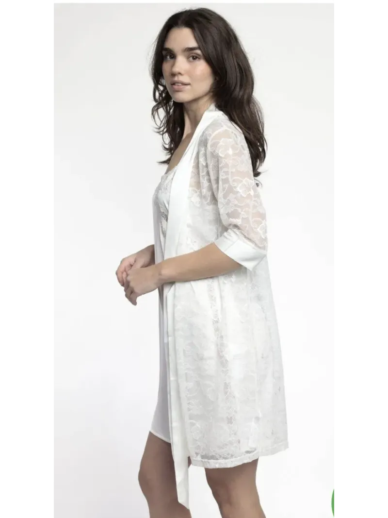 Acquista ora KIMONO PIZZO + SOTTANA RASO ADMAS 67227 su nonsolointimo1994.com