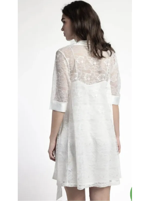 Acquista ora KIMONO PIZZO + SOTTANA RASO ADMAS 67227 su nonsolointimo1994.com