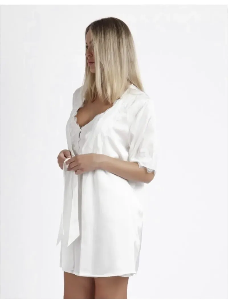 Acquista ora KIMONO + SOTTANA RASO CON DETTAGLI PIZZO ADMAS 67004 su nonsolointimo1994.com