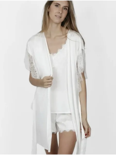 Acquista ora KIMONO RASO E PIZZO + PIGIAMA ADMAS 57302 su nonsolointimo1994.com
