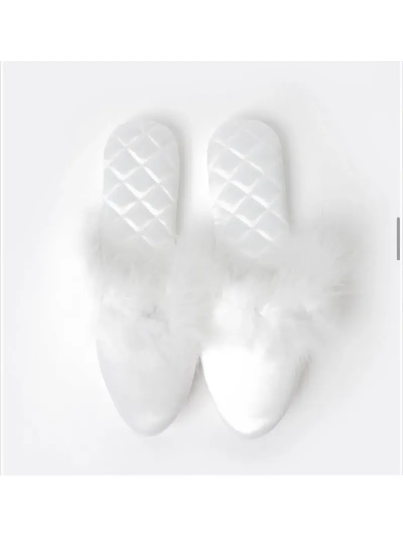 Acquista ora PANTOFOLA DONNA SPOSA RASO E PIUME ADMAS 69124S su nonsolointimo1994.com