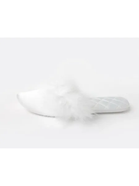 Acquista ora PANTOFOLA DONNA SPOSA RASO E PIUME ADMAS 69124S su nonsolointimo1994.com 2