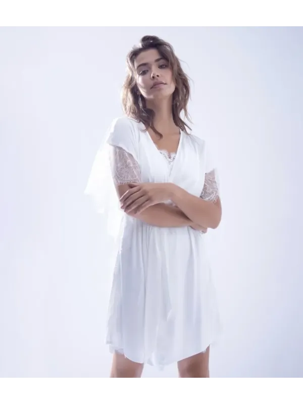 Acquista ora KIMONO RASO E PIZZO + SOTTANA RASO CON DETTAGLI PIZZO ADMAS 57302-0 su nonsolointimo1994.com