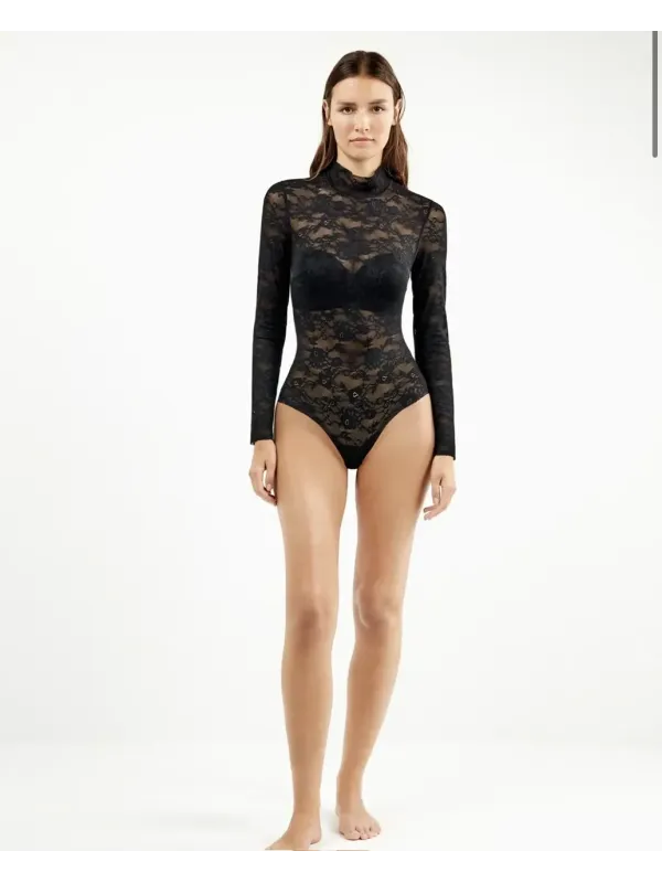 Acquista ora BODY MANICA LUNGA PIZZO GISELA 80014U su nonsolointimo1994.com