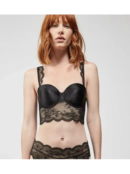Acquista ora BUSTIER ECOPELLE E PIZZO GISELA 10071T su nonsolointimo1994.com 2