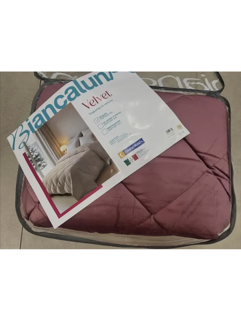 Acquista ora TRAPUNTA SINGOLA BIANCALUNA Velvet su nonsolointimo1994.com