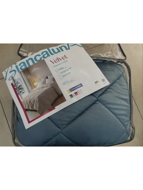 Acquista ora TRAPUNTA UN POSTO E MEZZO BIANCALUNA Velvet su nonsolointimo1994.com