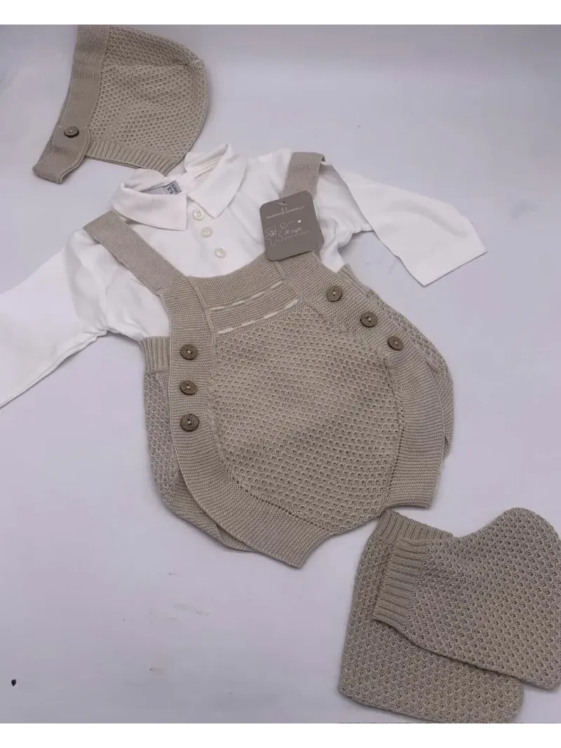 Acquista ora PAGLIACCETTO FILO + POLO COTONE MANICA LUNGA + CUFFIETTA + BABBUCCE FILO NAZARENO GABRIELLI 2045 su nonsolointimo19