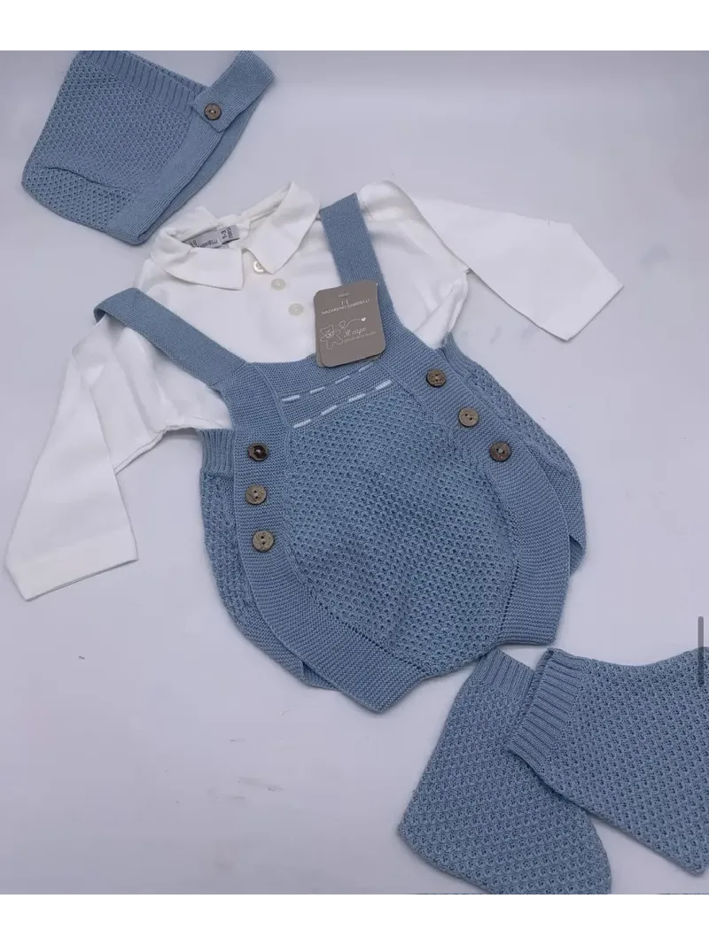 Acquista ora PAGLIACCETTO FILO + POLO COTONE MANICA LUNGA + CUFFIETTA + BABBUCCE FILO NAZARENO GABRIELLI 2045 su nonsolointimo19