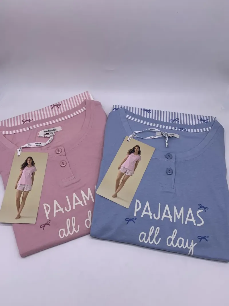 Acquista ora PIGIAMA DONNA MEZZA MANICA + PANTALONCINO NOI DI NOTTE su nonsolointimo1994.com