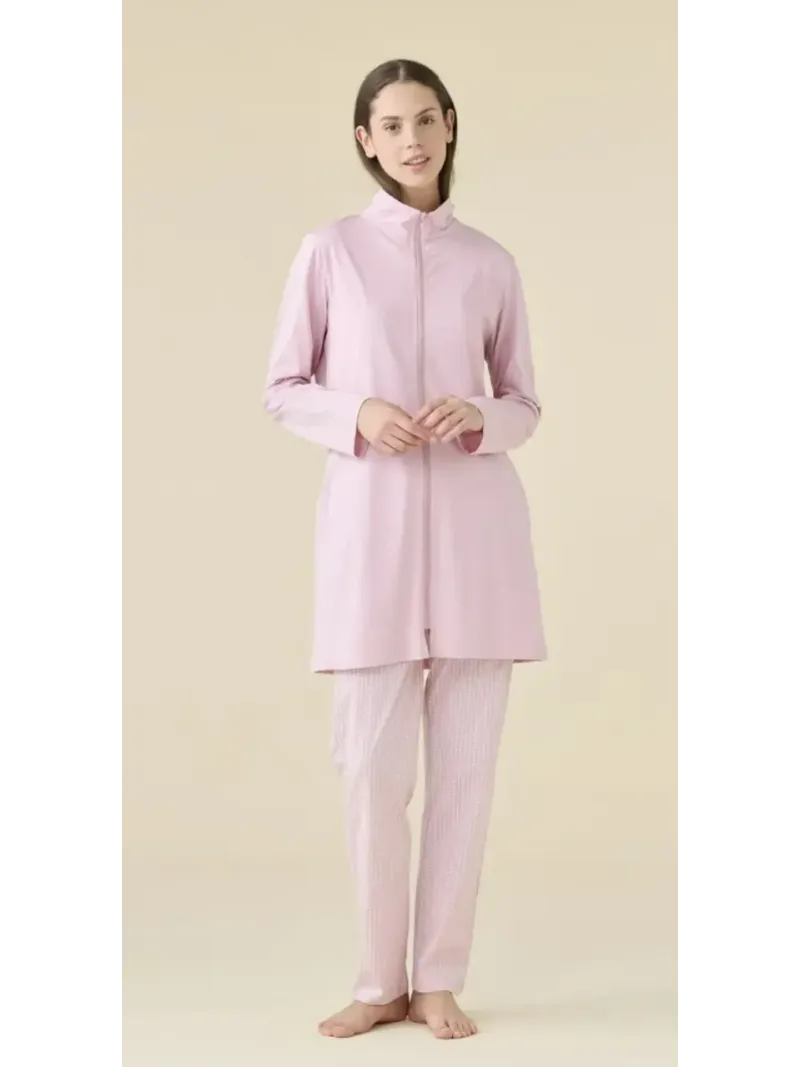 Acquista ora VESTAGLIA DONNA 100% COTONE CON ZIP NOI DI NOTTE su nonsolointimo1994.com