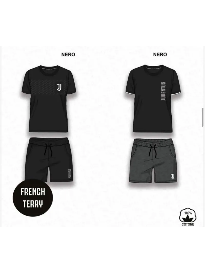 Acquista ora PIGIAMA UOMO COTONE 100% MEZZA MANICA PANTALONCINO COLLEZIONE 2025 HERMET FC JUVENTUS PGCJJ103000 su nonsolointimo1