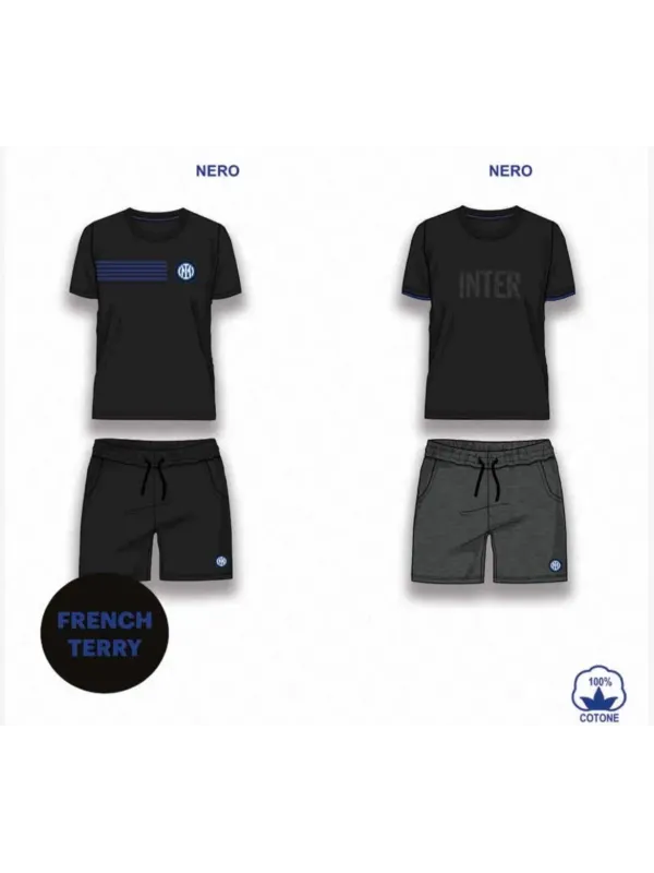 Acquista ora PIGIAMA UOMO COTONE 100% MEZZA MANICA PANTALONCINO COLLEZIONE 2025 HERMET FC INTER PGCIJ102065 su nonsolointimo1994