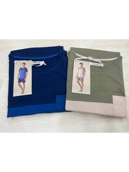 Acquista ora PIGIAMA UOMO MEZZA MANICA + PANTALONCINO NOI DI NOTTE FC3279 su nonsolointimo1994.com
