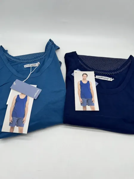 Acquista ora PIGIAMA UOMO CANOTTA + PANTALONCINO NOI DI NOTTE FC2869 su nonsolointimo1994.com