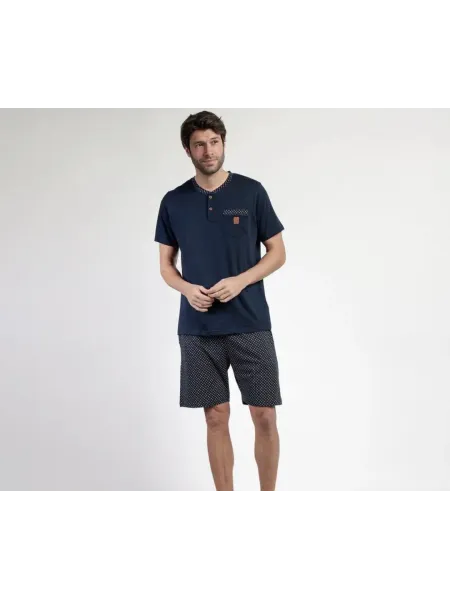 Acquista ora PIGIAMA UOMO MEZZA MANICA + PANTALONCINO ADMAS 63103 su nonsolointimo1994.com