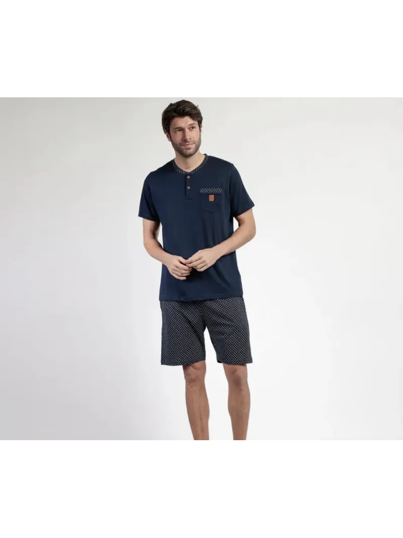 Acquista ora PIGIAMA UOMO MEZZA MANICA + PANTALONCINO ADMAS 63103 su nonsolointimo1994.com