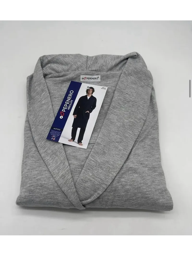 Acquista ora VESTAGLIA UOMO COTONE PEPENERO P1572 su nonsolointimo1994.com