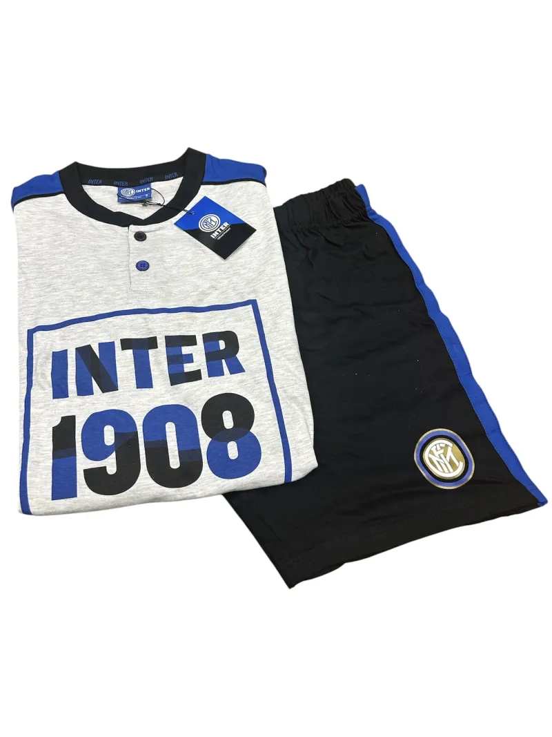 Acquista ora PIGIAMA UOMO COTONE 100% MEZZA MANICA PANTALONCINO RESTOCK RETRO' SICEM FC INTER IN14047 su nonsolointimo1994.com
