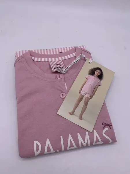 Acquista ora PIGIAMA BIMBA 100% COTONE MEZZA MANICA + PANTALONCINO NOI DI NOTTE FE2610 su nonsolointimo1994.com