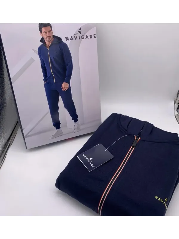 Acquista ora TUTA UOMO COTONE GARZATO NAVIGARE 29615 su nonsolointimo1994.com