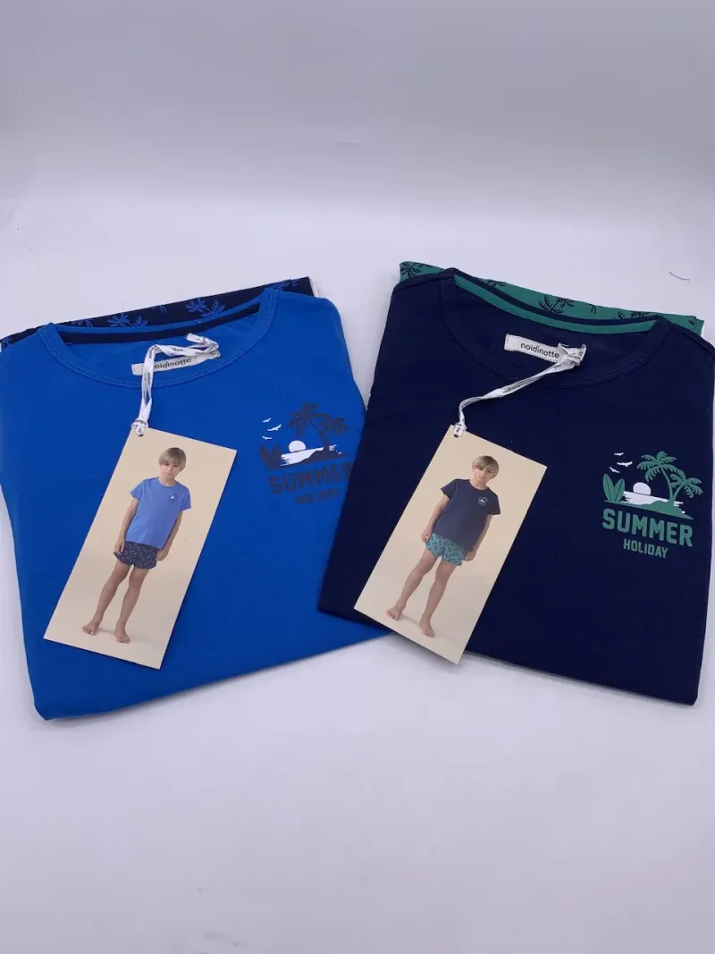 Acquista ora PIGIAMA BIMBO 100% COTONE MEZZA MANICA + PANTALONCINO NOI DI NOTTE FE2635 su nonsolointimo1994.com