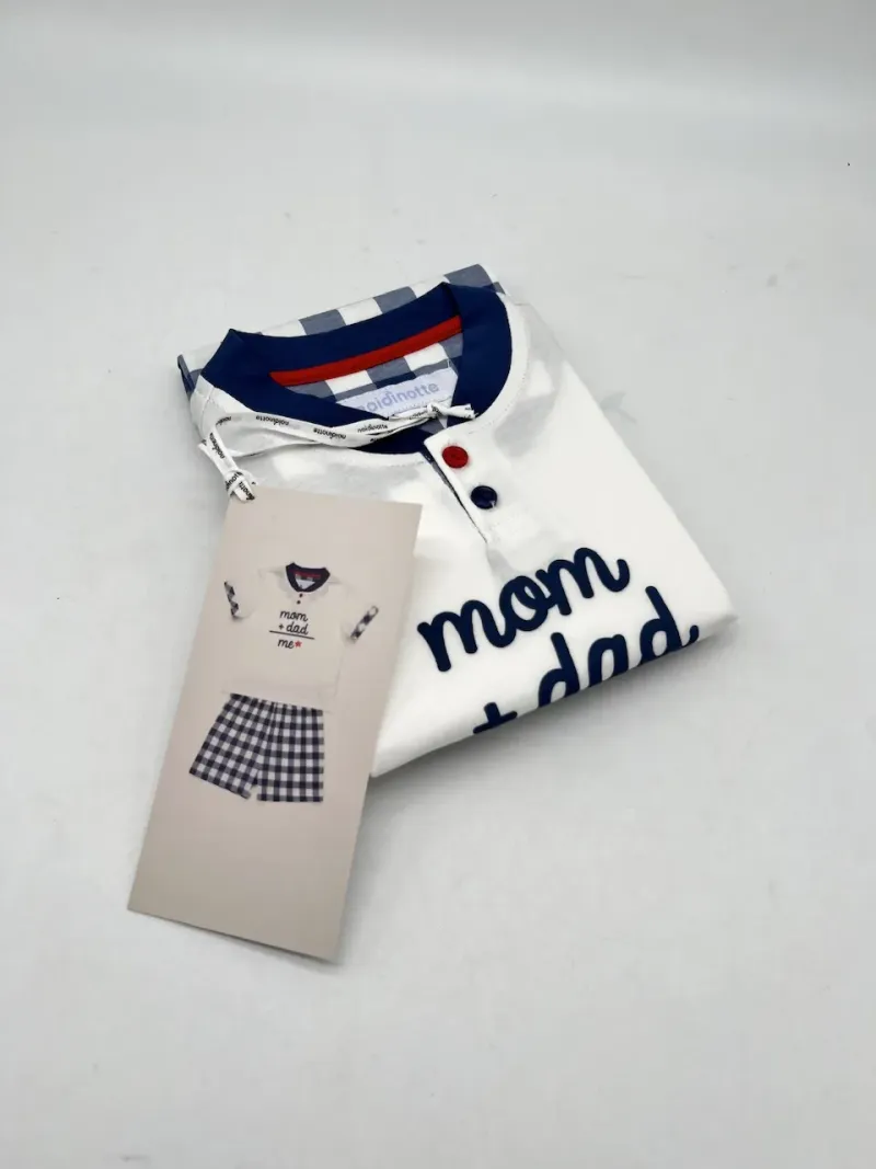 Acquista ora PIGIAMA NEONATO 100% COTONE MEZZA MANICA + PANTALONCINO NOI DI NOTTE FT894 su nonsolointimo1994.com