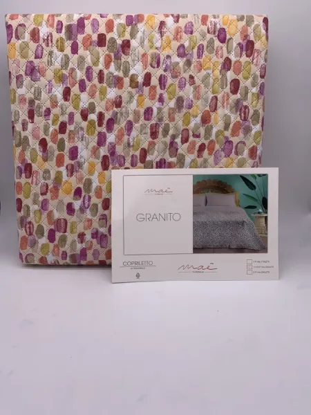 Acquista ora COPRILETTO TRAPUNTATO UN POSTO E MEZZO VIA ROMA 60 Granito su nonsolointimo1994.com