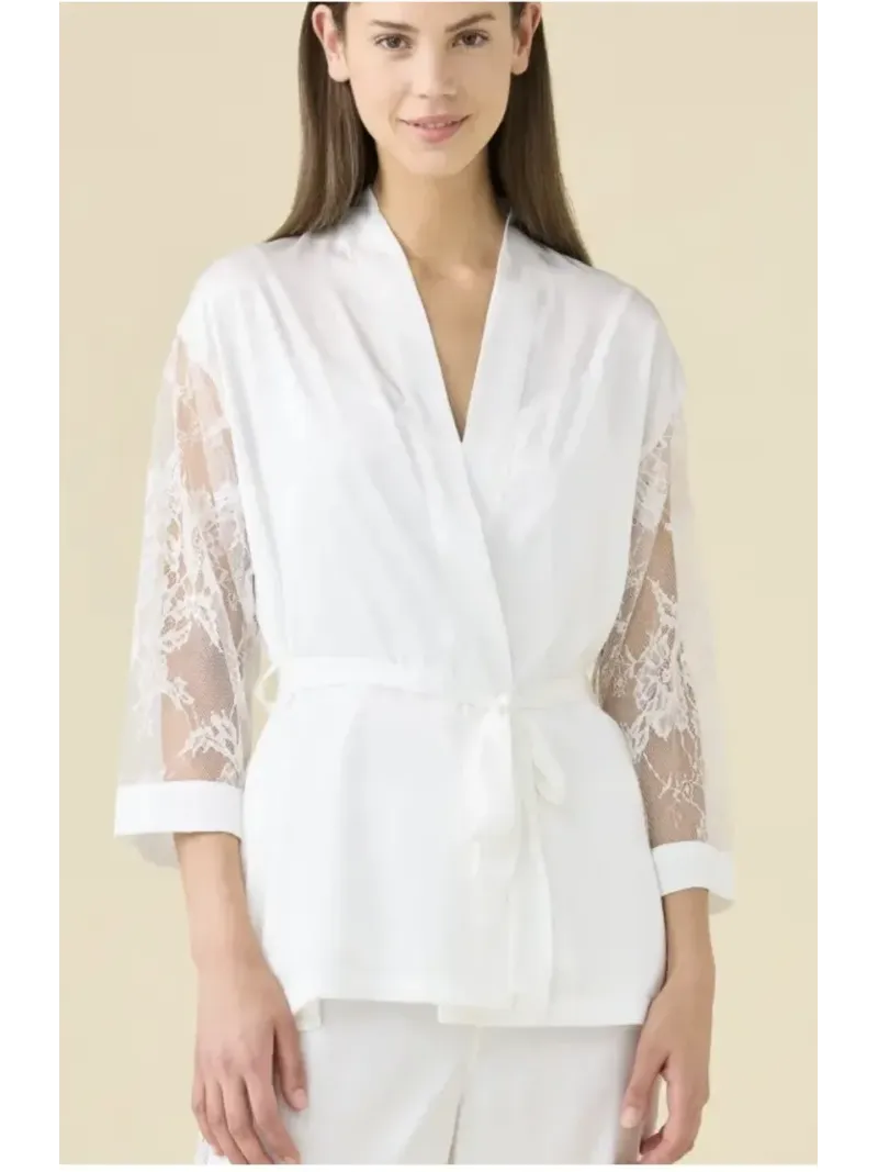Acquista ora TOP + PANTALONE + KIMONO RASO DONNA NOI DI NOTTE Bride su nonsolointimo1994.com